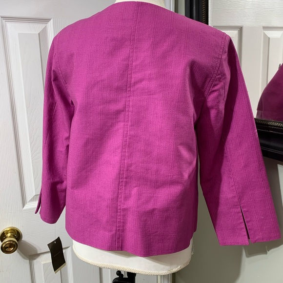 NWT Merona one button, fushia color, xs blazer. - Picture 7 of 11